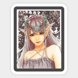 Beautiful Elf Girl Sticker